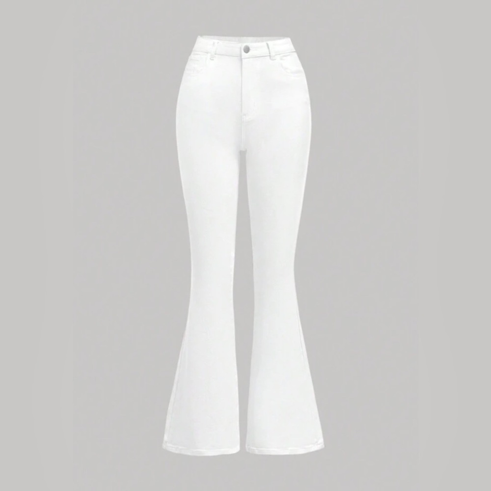 SHEIN Classic White Denim Pants